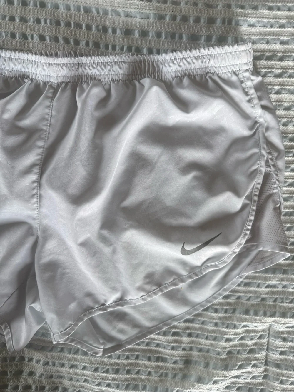 Nike Women’s White Dri-FIT Running Shorts, size medium